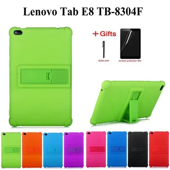 

Child Safety shockproof Case for Lenovo TAB E8 TB-8304 soft Slicilon Cover for 2018 Release Tablet Tab E8 TB-8304F case+film+pen