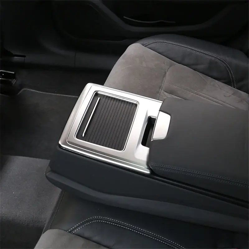 

WELKINRY car auto cover For Audi A6 C8 2019 ABS chrome rear tail seat armrest water cup holder storage box trim