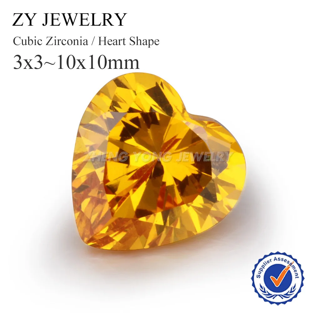 

Heart Cut Cubic Zirconia Stone 5A Grade CZ Beads Round Zirconia Cubica DIY Stones for jewelry Wholesale