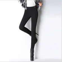 European style plus size S-4XL add wool women leggings fashion comfortable breathable warm thicken pencil slim girl pants D205