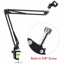 Микрофон подвеска микрофонная стойка стрелы Ножничные руки стенд микрофонный зажим с 5/8 винтом для синего йети, снежок и все другие микрофон