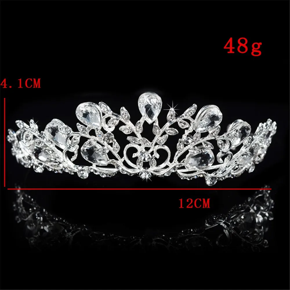  925 sterling silver vintage luxury princess crown for women Austrian crystal tiara party wedding hair accessories 585 gold plated jewelry gift HF052 (6)