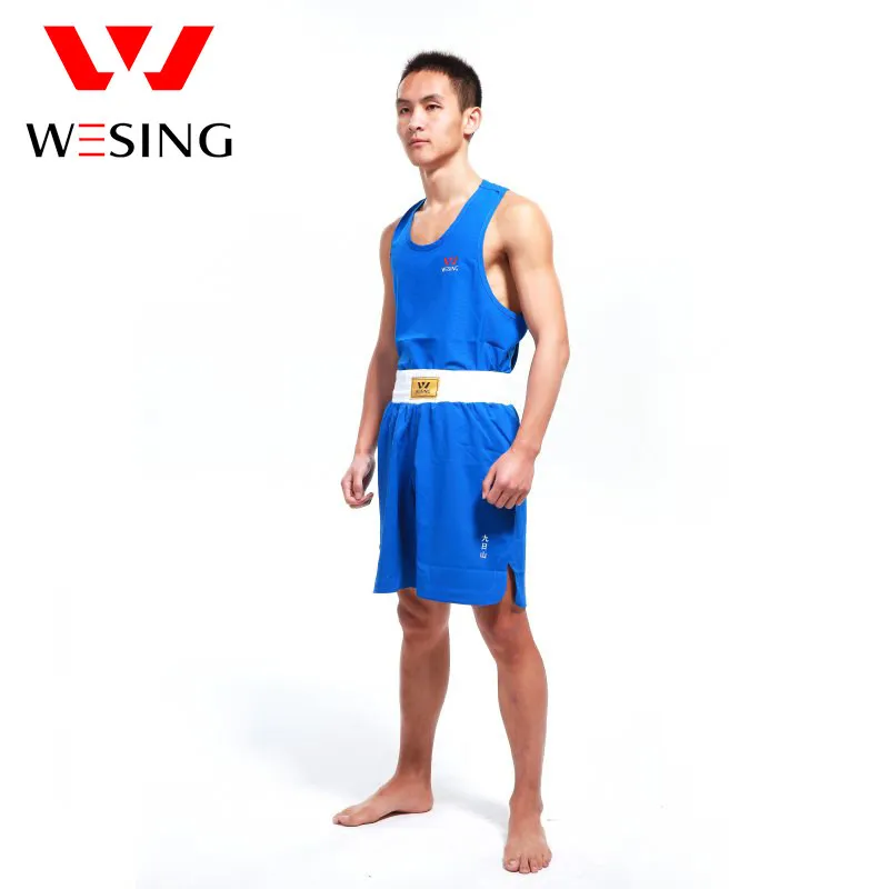 WESING boxing Jerseys for competetion blue and red boxing suit boxing