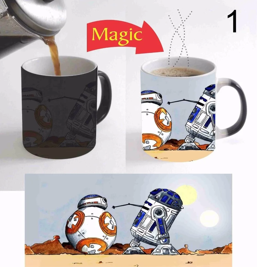 R2-D2 Звездные войны кружки теплообмена изменить цвет тепла выявить Температура