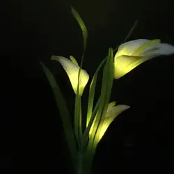 Большой Размеры анти-правда Солнечная каллы цветы лилии 3 светодио дный Сад Двор лампы Каллас солнечный свет лужайки сад дома снаружи