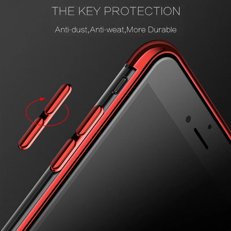 WLMLBU силиконовый прозрачный мягкий чехол для iPhone X 10 6S 6 s 6Plus 6SPlus 7 8 7Plus 8Plus Тонкий