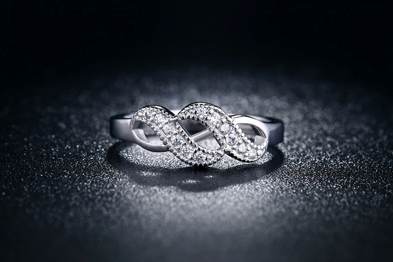 Заводская цена, кольца с прозрачными кристаллами для женщин, 925 пробы, серебро, кубический циркон, обручальное кольцо на палец