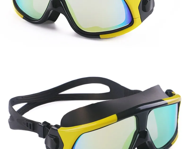 Плавание ming очки для мужчин женщин силиконовый анти-туман УФ большой кадр Мода Очки для плавания бассейн удобные Плавание ming очки