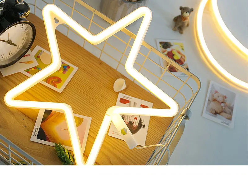 LED Home Neon Word Sign Neon Letters Light Art Decorative Lights Wall Decor for Kids Baby Room Christmas Wedding Party (8)
