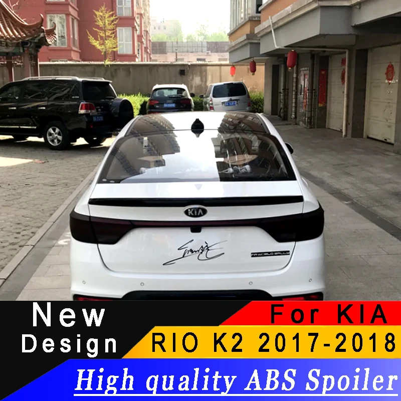 Для Kia Rio K2 спойлер высокого качества ABS заднего крыла праймер или любой цвет задний спойлер для KIA Rio k2