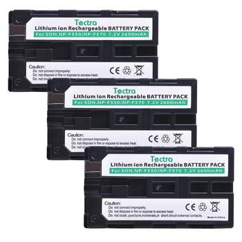 

Tectra 3PCS 2600mAh NP-F550 NP-F570 NPF550 Battery for Sony CCD-TR3000 CCD-TRV85 DCR-VX2000 CCD-TR3300 NPF570 NP F550 Battery