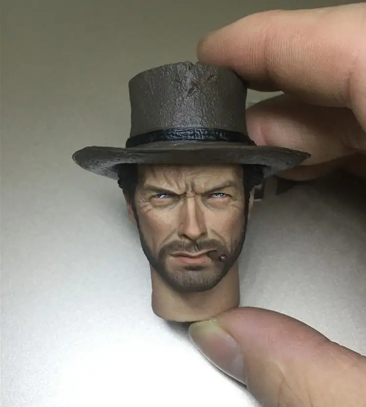 На заказ 1/6 масштаб головы лепить Клинт Eastwood хороший для горячих игрушек тела