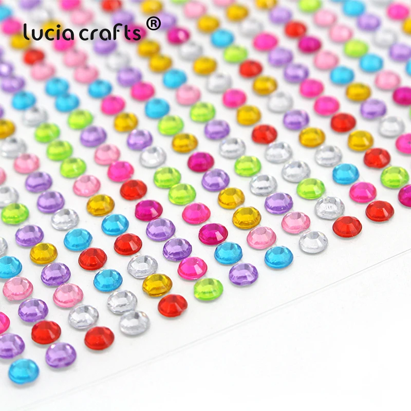 Распродажа Lucia crafts 3/4/5/6/8 мм можно выбрать самоклеющиеся красочный камень наклейки со стразами принадлежности для скрапбукинга «сделай сам» C0804