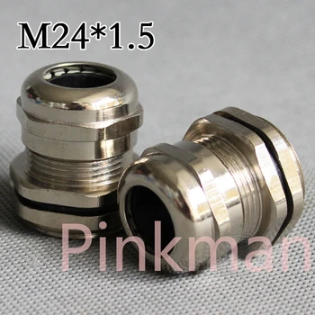 

5pcs Metric System M24*1.5 Nickel Brass Cable Glands Apply to Cable 10-14mm