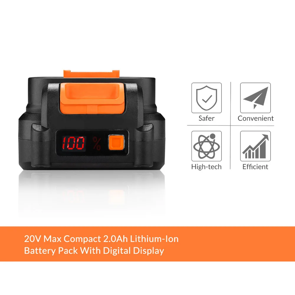 Заводской магазин DEKO 20V MAX 2000/4000mAh комплект литий-ионный батарей для GBD20DU2/GBD20DU3 Аккумуляторная дрель гаечный ключ