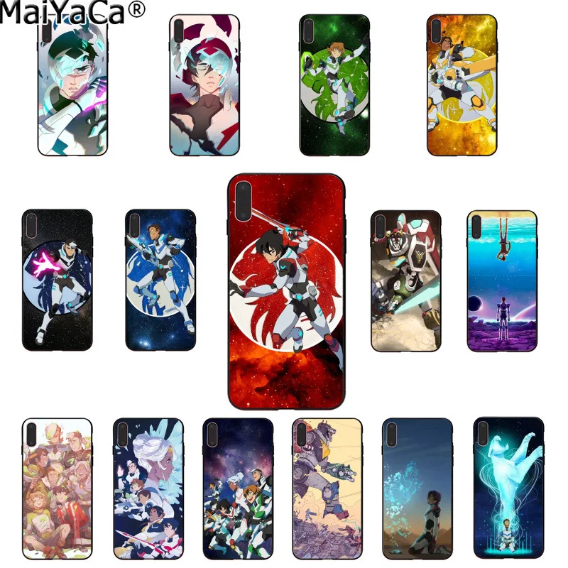 

MaiYaCa voltron catoon Black Soft Shell Phone Cover for Apple iPhone 8 7 6 6S Plus X XS MAX 5 5S SE XR Mobile Cases