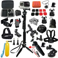 YunTeng Monopod Tripod accessories mount kit for gopro Hero 4s 4 3 SJ4000 gopro SJCAM SJ5000 camera xiaoyi chest tripod S12