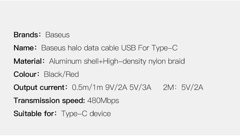 Baseus 3 А usb type-C кабель для быстрой зарядки type-c кабель для samsung S10 S9 Xiaomi Mi 9 8 Oneplus 6t 6 5t USB C кабель для передачи данных