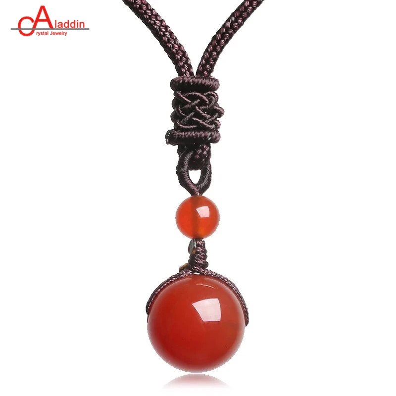Aladdin Natural 14mm Round Beads Crystal Agat Pendant lovers' Classic jewelry Necklace Men/Women Quartz Fashion Charm Gift Aladdin Natural 14mm Round Beads Crystal Agat Pendant lovers' Classic jewelry Necklace Men/Women Quartz Fashion Charm Gift