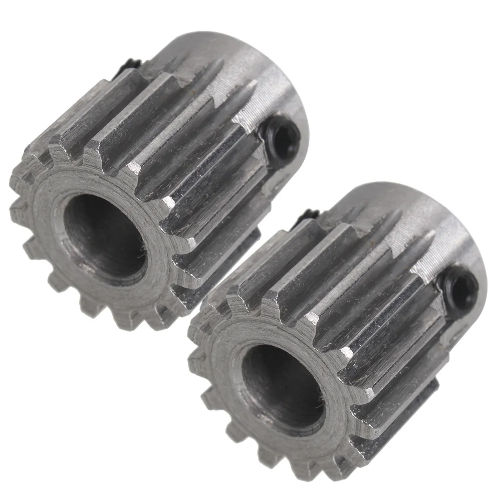 

PBLOOT 2pcs Module 1 17 Teeth 5/6/6.35/7/8/10mm Hole Diameter Motor Metal Steel Gear Wheel
