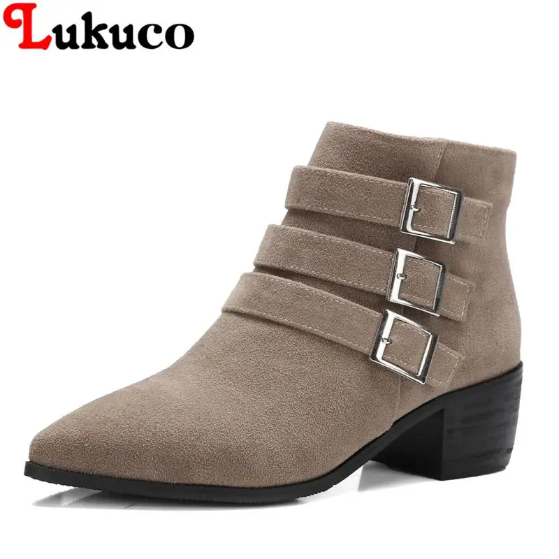 

2018 Pointed toe lady ankle boots super big size 38 39 40 41 42 43 44 45 46 47 48 women buckle shoes retro design free shipping