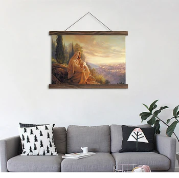 

Artryst most popular canvas Scroll painting light of the world print poster hanging canvas painting for living room decoration