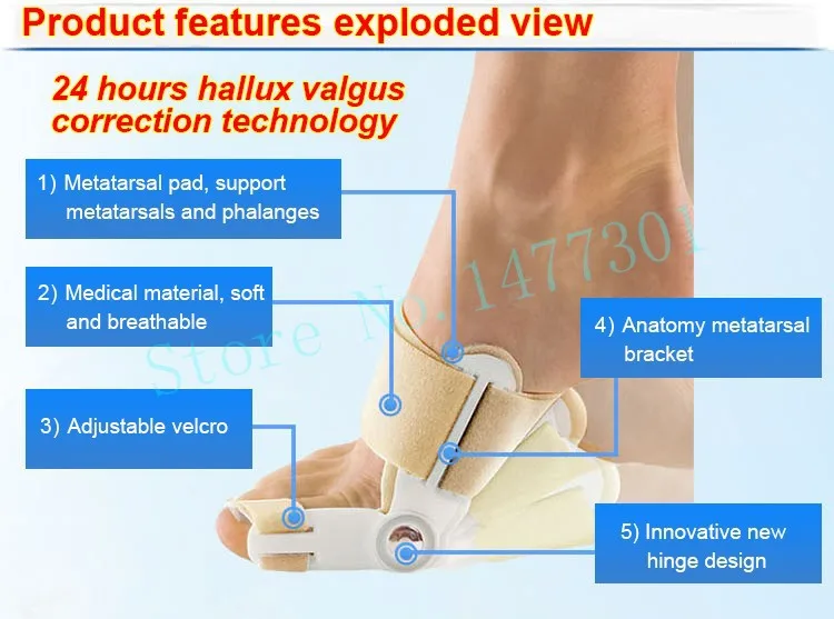 1 шт. Hallux вальгусной Aligner средства ухода за кожей стоп ремонт ног Thumb сепаратор для большого пальца ноги Bunions лечения поддержка скобы для