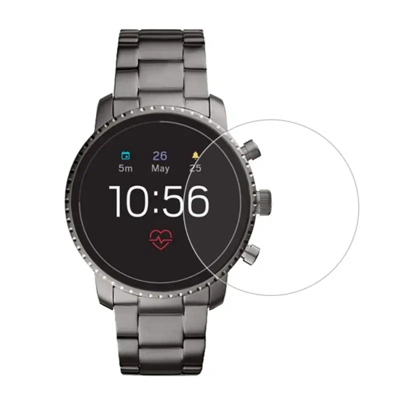 

Anti Scratch Tempered Glass Protective Film Clear Guard Screen Protector Cover for Fossil Q Explorist HR Gen 4 Generation Watch