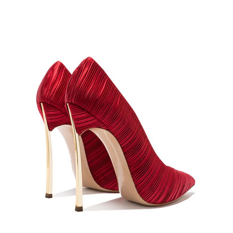 Pompes Satin Parti Slip Profonde 2018 45 Plus Femme Wetkis Chaussures Haute rouge Femmes La Bout Bleu Automne Pointu On Heesl champagne Peu Taille 33 0v7wIqwAd