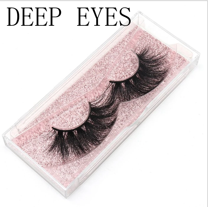 

DEEP EYES New 1 pair 5D mink hair false eyelashes mink hair false eyelashes 3D European and American popular false eyelashes