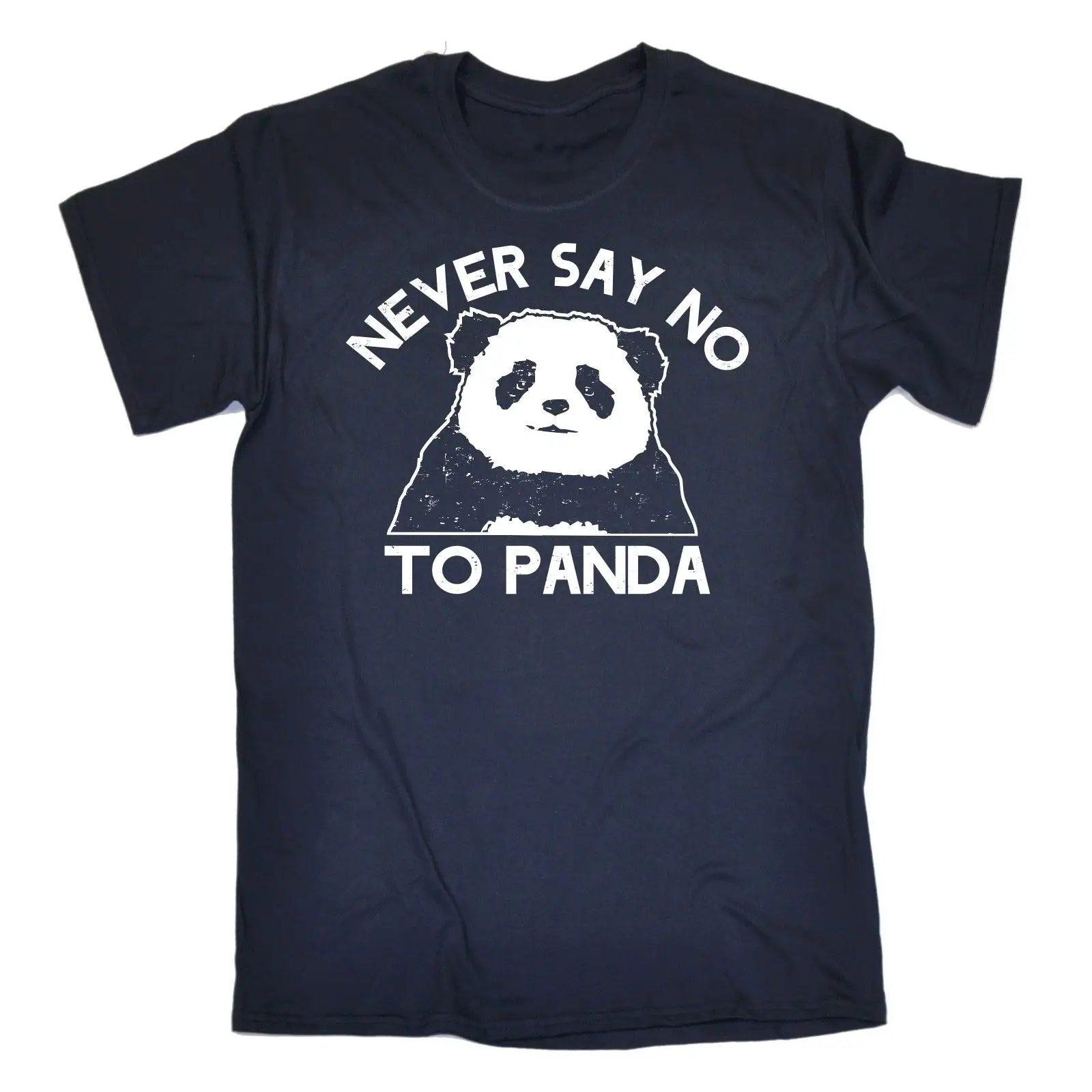 Футболка с надписью Never Say No To Panda Милая футболка изображением медведя забавный