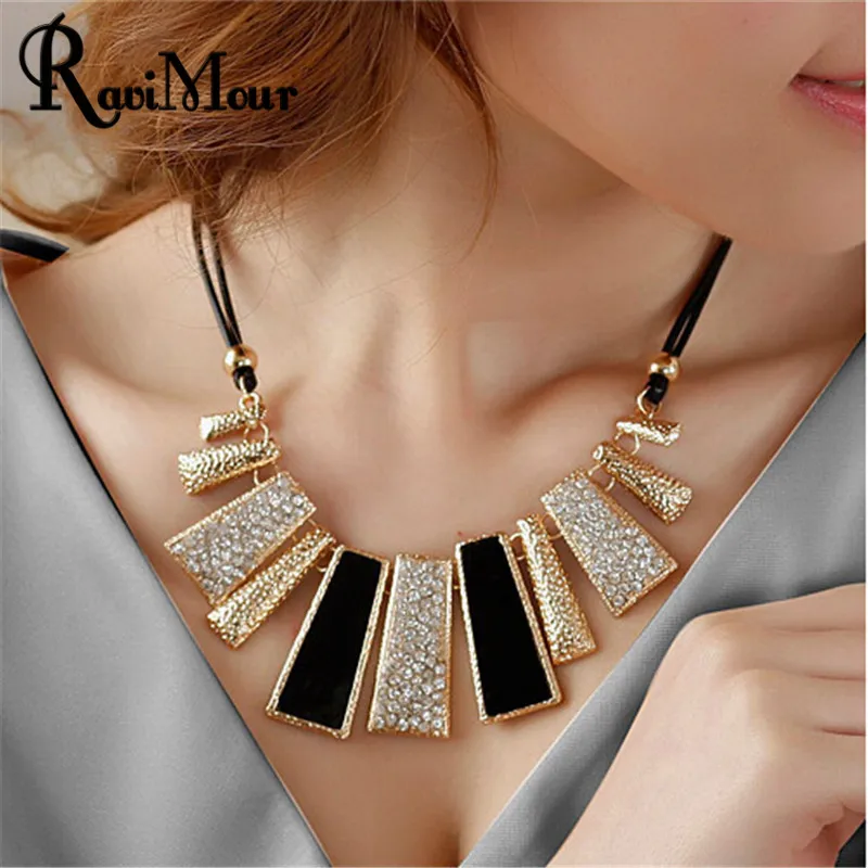 Модные ожерелья и подвески из искусственной кожи RAVIMOUR Collier Femme ожерелье чокер