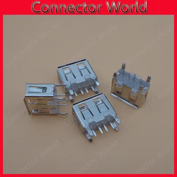 

25pcs laptop motherboard micro 2.0 USB 4pin 4 pin DC white A Type Flat Angle 180 Degree Female PCB Connector Socket Jack Plug