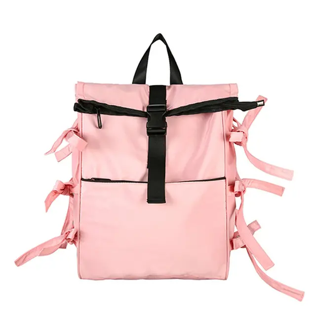 Harajuku S Bow Backpack Fashion Preppy Style Fold Over Belt Harajuku S Bow Backpack Fashion Preppy Style Fold Over Belt School Bag Ager Book Women