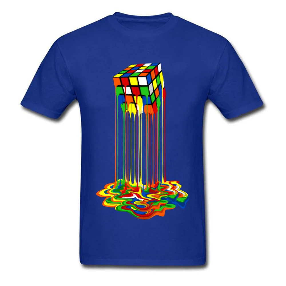 Rainbow Abstraction melted rubix cube_blue