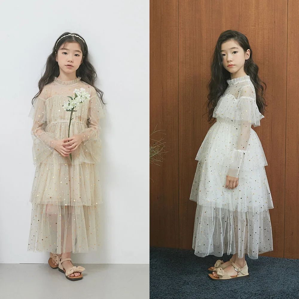 

Girls Dresses Princess Party Frocks star Lace mesh Embroidery Dress for Teens Girl Summer Children Clothing 4 6 8 10 11 12 14Y