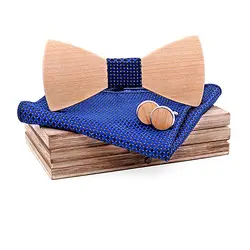 2019 новый мужской клен плоский белый деревянный галстук-бабочка галстук набор европейский и американский Свадебный деревянный аксессуары