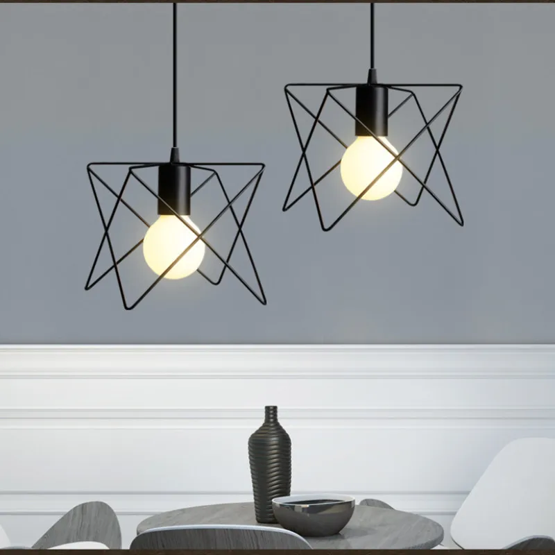 

Modern Restaurant Living Room Iron Chandelier E26/E27 AC110-260V Simple Bedroom Iron Chandelier Restaurant Simple Chandelier