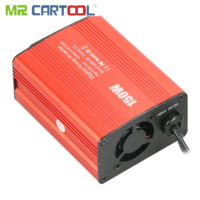

MR CARTOOL 150W Car Power Inverter DC 12V to 110V AC Converter with 3.1A Dual USB Car Charger
