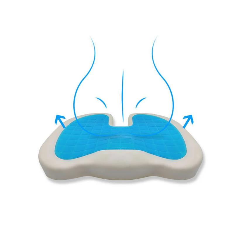 

Orthopedic Egg Seat Sitting Cushion Gel Pillow Flex Sitter Flex Back Support Sit U-shape memory cotton gel seat cushion Posture
