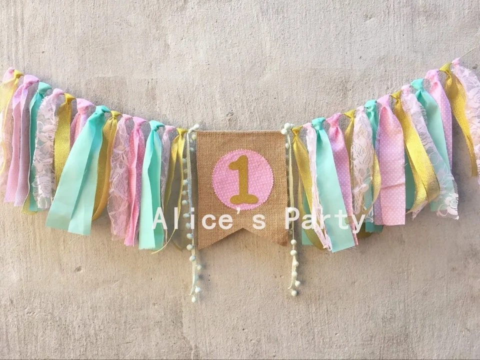 PINK GIRL BABY SHOWER PARTY DECORATIONS POMPOMS GARLANDS BANNERS BUNTING