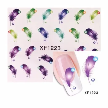 New Nail Art Sticker Water Transfer Stickers Flower Decals Tips Decoration 1223
