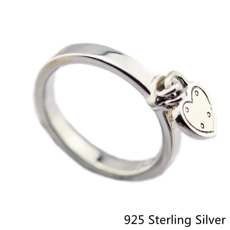 

CKK 925 Sterling Silver Love Lock Ring For Women Original Fashion Jewelry Making Wedding Anniversary Gift