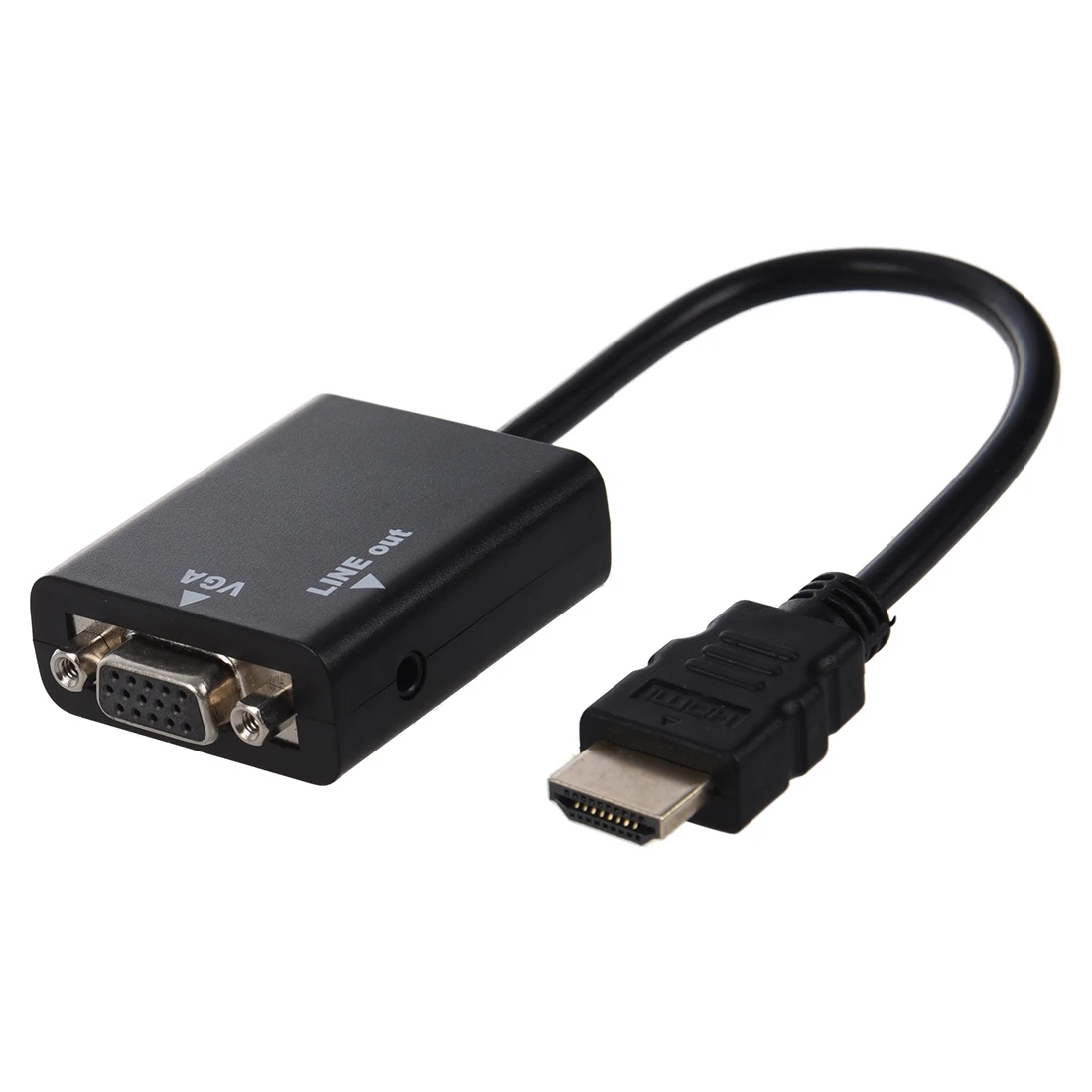 

1080P HDMI Male to VGA Female Cable Video Converter Adapter HD Conversion Cable with Audio Output