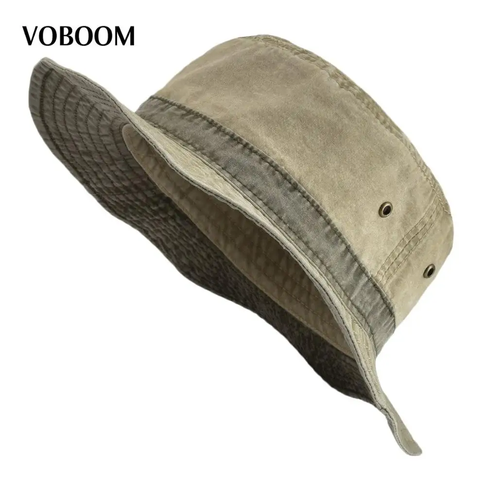 VOBOOM, летние Панамы для мужчин и женщин, шляпа для рыбалки, Панама, защита от солнца, мужская и женская кепка, кепка для пешего туризма, сомбреро, кепка с широкими полями, s Air 139 - Цвет: Хаки