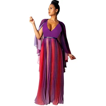 

African Dresses For Women New Style African Women Clothing Dashiki Fashion Print Elastic Cloth Long Dress Africa Clothing