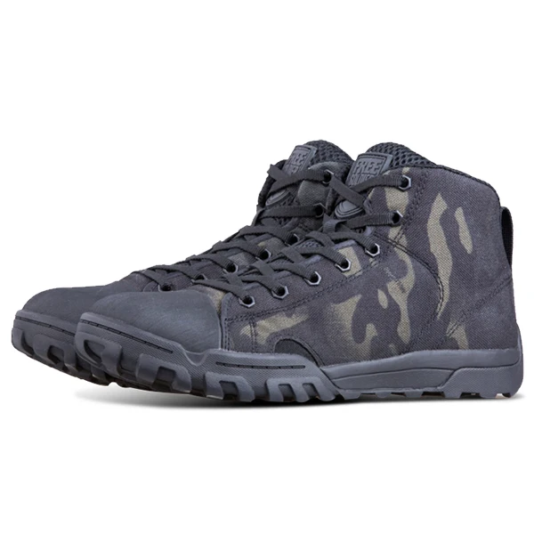 FREE SOLDIER Спортивные тактические военные мужские ботинки мягкие лёгкие для кэмпинга, прогулок, пробежек, восхождений в гору, скалолазания - Цвет: mid multi cam-black