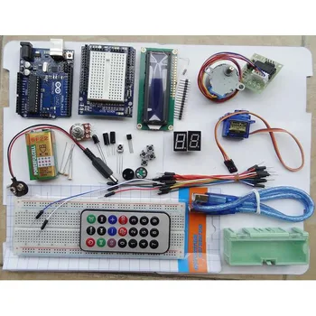 

Starter Kit UNO R3 Step Motor Servo 1602 LCD Breadboard jumper Wire for Arduino