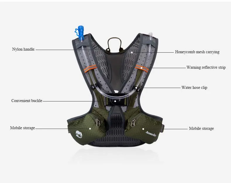 ANMEILU 5L Гидратации Спорта На Открытом Воздухе Рюкзак+ 2L Воды Мешок Бег Марафон Велоспорт Велосипед Сумки Mochila Кеймелбек Воды Мочевого Пузыря