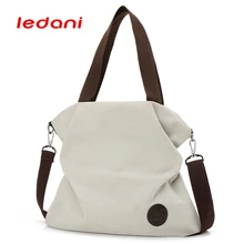 LEDANI Casual Women Bag Beach Canvas Bags Female HandBags Over the Shoulder Bags Crossbody Travel Tote